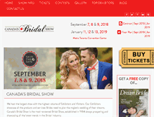 Tablet Screenshot of canadasbridalshow.com